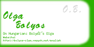 olga bolyos business card